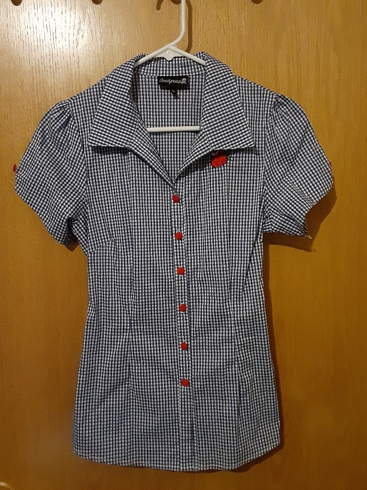 Sourpuss Button Up With Back Tie